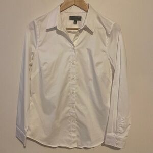 Banana Republic Tailored Fit Cotton white Shirt Size 10